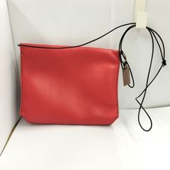 本革 サコッシュ バック かばん　鞄 	赤	ストラップ ハンドメイド/工房エールヨコハマ