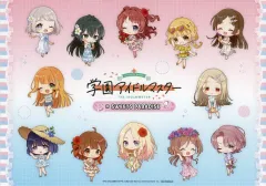 【中古】食器 集合(ミニキャラ) A4ペーパーランチョンマット 「学園アイドルマスター×SWEETS PARADISE 第3弾」 コラボメニュー注文特典