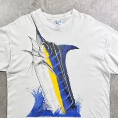 90年代 USA製 Sport fishing Cabo カジキ アニマルプリントTシャツ メンズXL 