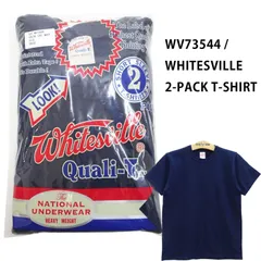 ホワイツビル  2-Pack 無地 Tシャツ WV73544 Whitesville 東洋エンタープライズ メンズ 半袖tee tシャツ ネイビー  正規品のサムネイル