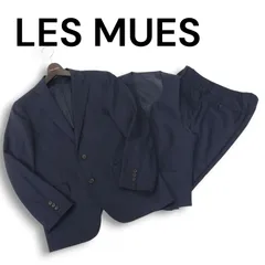 LES MUES レミュー 通年 背抜き★ シャドーストライプ 3ピース セットアップ スーツ Sz.Y4　メンズ ネイビー ビジネス