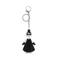【高級感シルバー】HAPPY FACE キーチャーム EMMA｜上品スマイルが可愛い♪