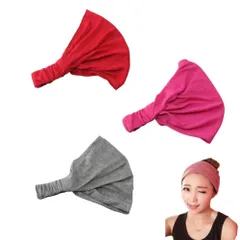 【最短発送】ヘッドバンド スポーツバンド ヘアターバン Meche] ヘアアレンジ 柔らかい [Rodrry 髪留め 洗顔