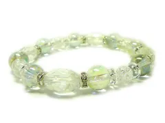 虹色 ブレスレット(クリア) 《sympathy》 パワーストーン 天然石(15cm)