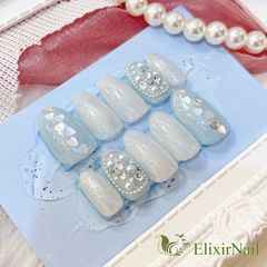 【オーダー】ネイルチップ シュガー 埋め尽くし ハート 1280_lc