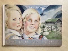 北欧 山の絵本「DET VAR EN GANG」アルプス ハイジ スウェーデン ノルウェー 山羊 がらがらどん　 アンティーク絵本　ビンテージ絵本