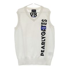 美品 パーリーゲイツ ニットベスト Vネック 白 1/М - メルカリ