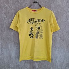 Beams Boy ビームスボーイ Get Stupid Fresh アメリカ製 グラフィックプリント  イエロー　黄色 Tシャツ