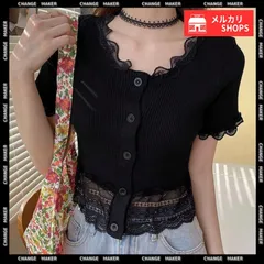 フリルショートカーディガン レースニット レディース リブニット サマーカーディガン 透かし 韓国風 ニットトップス クロップドカーデ カジュアル 羽織り 薄手 冷房対策 大人可愛い ニットカーデ 夏 カーディガン CH90CHENXINI-020