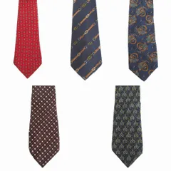 グッチ イヴサンローラン クリスチャンディオール ロエベ ネクタイ 5本セット 総柄 メンズ  【中古】