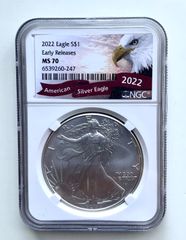 ★NGC最高鑑定★ 2022年 アメリカ　イーグルコイン Silver Eagle S$1 Early Releases