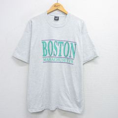 90s USA製 ボストングラフィックTシャツ セーリング マリン 霜降り 