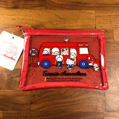 キティちゃん　サンリオキャラクターズ　メッシュ　ビニール　ポーチ