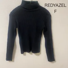 AB0523 REDYAZEL リブニット ハイネック セーター ブラック Fサイズ 伸縮性抜群 秋冬