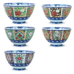 シートゥーシー ジャパン(Ctoc Japan) 飯碗 マルチ Φ12x7.3cm お茶碗 波佐見焼 古伊万里風絵変り 飯碗 5個 セット 841517 5個入