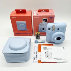 ■専用ケース付きのほぼ新品 FUJIFILM フジフイルム インスタントカメラ instax mini 12 「チェキ」 パステルブルー②