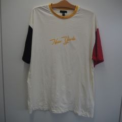 (アメリカ古着) アシンメトリー袖 ラグランTシャツ Lサイズ