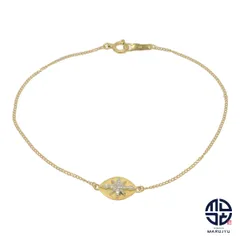 agete K18 0.6g クロス FD0.05 ブレスレット