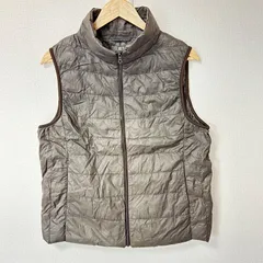 大きいサイズ◎(^w^)b UNIQLO ユニクロ ウルトラライトダウンベスト ナイロン100% シンプル ベーシック 定番 薄手 軽量 防寒 インナーダウン デイリー アウトドア ブラウン 茶 レディース サイズXL