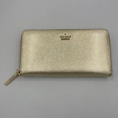 kate spade NEW YORK　ケイトスペードニューヨーク　長財布　ゴールド　ラウンドファスナー