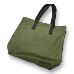 MARNI  ナイロン キャンバス トートバッグ ショッピングバッグ マルニ SHMQ0012A0 P3576  カーキ系  65687Aのサムネイル