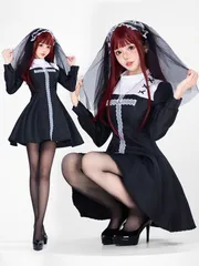 シスター、大きいサイズ(LLLL)コスプレ衣装 セクシーシスターコスチューム (M/L/2L/3L/4L/5L/6L)/コスプレ