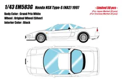 新品 EIDOLON 1/43 ホンダ NSX タイプS (NA2) 1997 グランプリホワイト 完成品ミニカー EM583G [佐川急便]のサムネイル