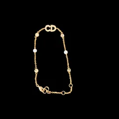 Christian Dior クリスチャンディオール ブレスレット Clair D Lune ゴールド パール クリスタル