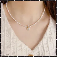 フェイクパールネックレスレディース 上品 鎖骨ネックレス フェミニン首飾り 韓国風ショートネックレス 大人可愛いアクセサリー華やかなパーティージュエリー きれいめ 結婚式 ジュエリー 女子会首飾りお洒落 誕生日プレゼント女