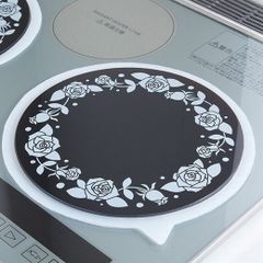 ZB141-5　2セット　 耐熱ガラス製 ＩＨヒーター用焼け焦げ防止カバー シリコンリング セット　2セット価格6900円