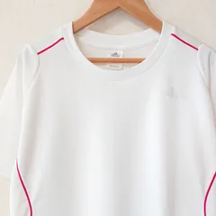 (^w^)b adidas アディダス 半袖 メッシュ Tシャツ カットソー トップス 丸首 トレーニング ウェアスポーツ 運動 ロゴ プリント 速乾 シンプル カジュアル ホワイト 白 メンズ サイズL