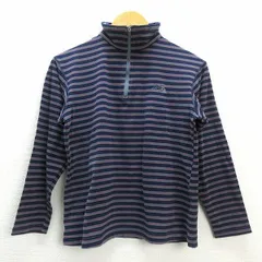 y■ノースフェイス/THE NORTH FACEハーフジップ フリースシャツ■紺/灰【レディースM】LADIES/11【中古】