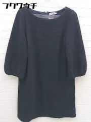 ◇ anatelier アナトリエ バックジップ 八分袖 ミニ ワンピース サイズ38 ネイビー レディース 【中古】 【1002802414640】のサムネイル