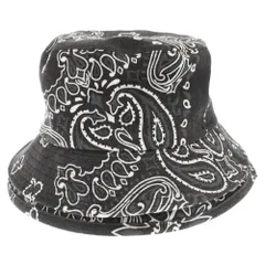 Sacai (サカイ) 22SS BANDANA DOUBLE BRIM HAT バンダナダブルブリムハット ペイズリー柄 バケットハット ブラック 22-0339Sのサムネイル