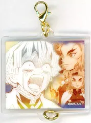 【中古】キーホルダー 煉獄杏寿郎(デザイン99) 「アニメ 鬼滅の刃 柱展 -そして無限城へ- 柱百景～絆アクリルチャーム15～ 煉獄杏寿郎」