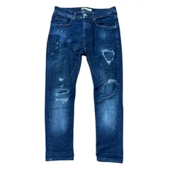 ZARA dnwr.  ペイント＆リペア クロップド スキニーデニム サイズ38 メンズM ザラ デニムウェア