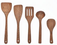 【人気商品】トング おたま ターナー フライ返し お玉 セット 5点 5点セットキッチンの組み合わせギフトセット.キッチンツール 木べら 天然木製 調理器具 キッチンツール