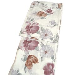 浴衣（アイボリー地に赤の花柄）上質 上品 大人 浴衣 単品 レディース 女性 和装 デート お祭り 夏祭り 花火