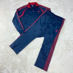 adidas アディダス　ジャージ　y2k ネイビー　レッド　CLIMALITE