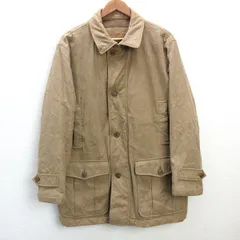 k■クロコダイル/CROCODILE 人口皮革 中綿スエードジャケット/コート【L】ベージュ/MENS■85【中古】