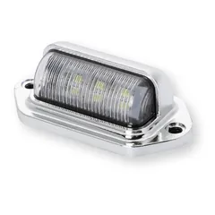 ライセンス 灯 プレート 白 ランプ ナンバー 1個 セット メッキ 自動車 トラック LED ホワイト 6500K wish 12V 24V calm 汎用