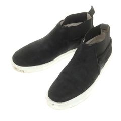【中古】エーエムビー Amb ハラコ ミッドカット スニーカー ブラック【サイズ40】【メンズ】