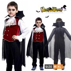 ハロウィン 衣装 子供 ヴァンパイア コウモリ コスプレ 吸血鬼 ドラキュラ ハロウィン コスチューム 悪魔 ハロウィン衣装 仮装 コスプレ 110-140  M-XL