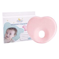 【人気商品】(ハートピンク) 、メモリフォームで作られたヘッドシェイピングピローとヘッドポジショナーネックサポート（0-24ヶ月） -あなたの新生児のためのフラットヘッドを防ぎます ベビーピロー Hidetex