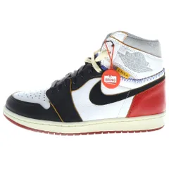 NIKE (ナイキ) ×UNION AIR JORDAN 1 RETRO HI NRG ユニオン エアジョーダン1 ハイカットスニーカー ブラック/レッド/ホワイト US10/28cm BV1300-106