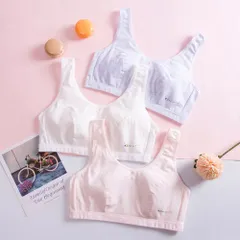 ☆ 3枚セット ☆ M ☆ ジュニアブラ3枚セット ykbr2039s3 ジュニア ブラジャー スポーツ 3枚セット 3枚 ジュニアブラ ジュニアブラジャー ブラ ファーストブラ スポーツブラジャー ブラトップ ノンワイヤー ハーフトップ コットン ガールズ