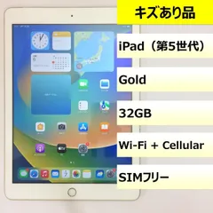【キズあり品】iPad (第5世代) Wi-Fi + Cellular/32GB/359456083208828