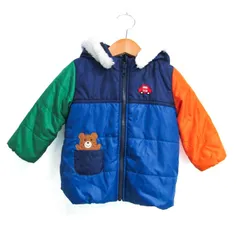 ミキハウス 中綿ジャケット ジャンパー アウター リバーシブル ホットビスケッツ ベビー 男の子用 80サイズ ブルー MIKIHOUSE 【中古】