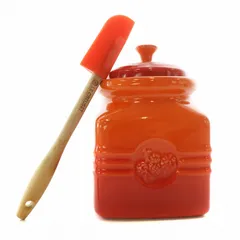 【新品未使用】LE CREUSET ミニ ソースジャー 調味料 ジャムポット ル・クルーゼ ミニ ソース ジャー 3色セット ジャム ジャー 美品