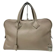 極美品　HERMESエルメス ヴィクトリア35 D刻 2019年　ベージュ 極美品 HERMESエルメス ヴィクトリア35 D刻 2019年 ベージュ